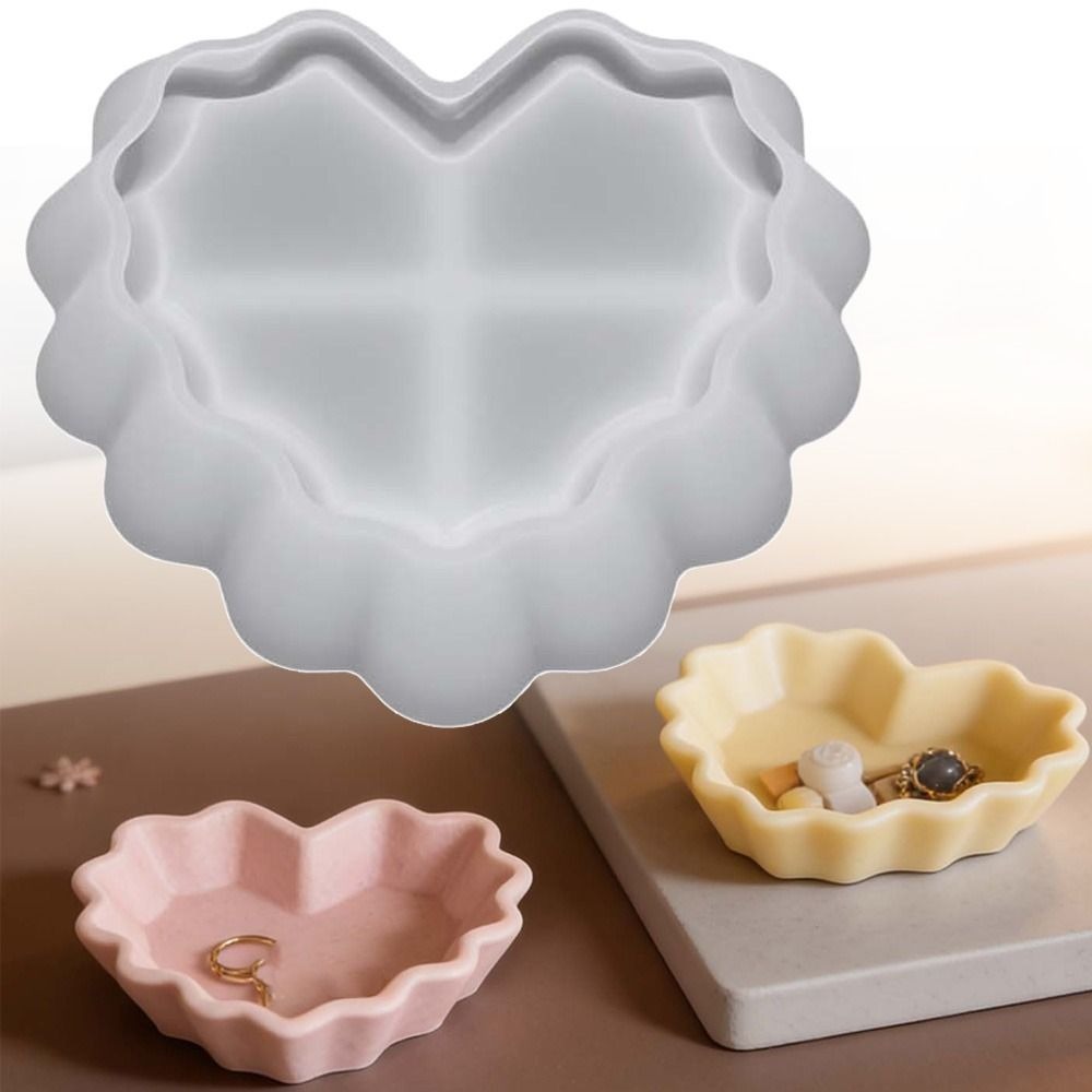 Silicone Mold Tray - Hartvormige plaat opbergkom harsvorm siliconen witte
