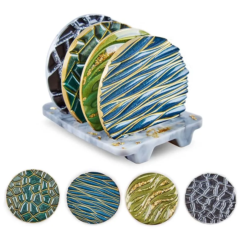 DIY Kristal Epoxy Mold Wave Di - Coaster Mold Round recensie en prijs